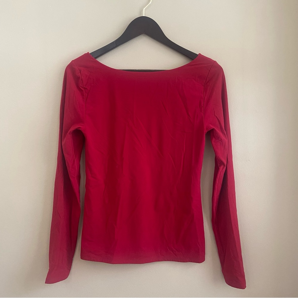 COPY - WHBM FORME Long-Sleeve Dual Neck Top - Picture 5 of 8